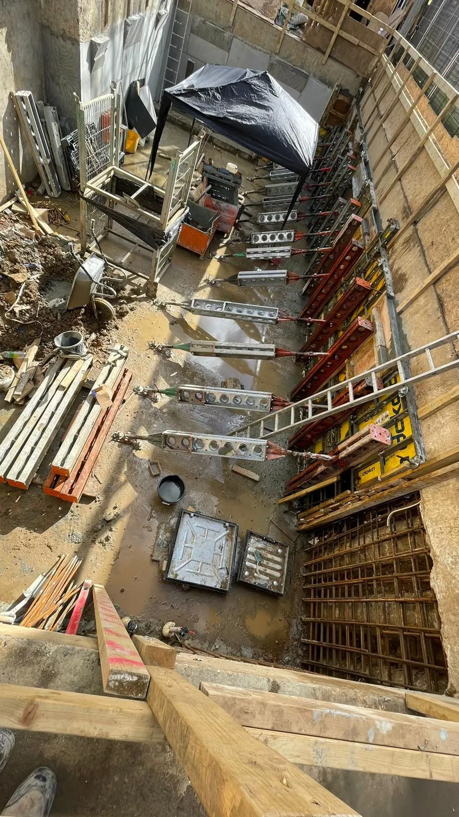 Basement mechanical electrical plumbing and safety systems installation