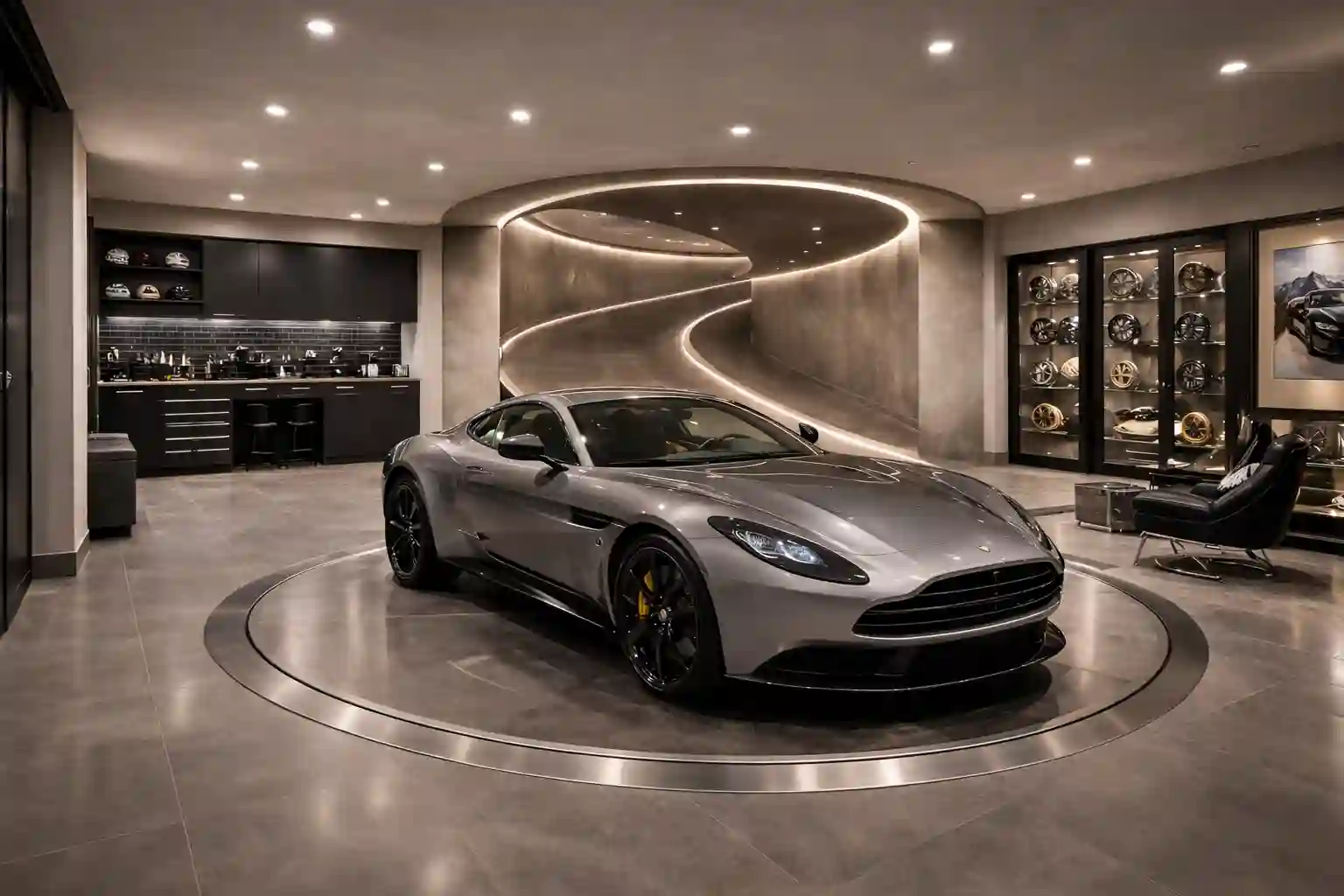 Luxury underground garage concept for a premium home