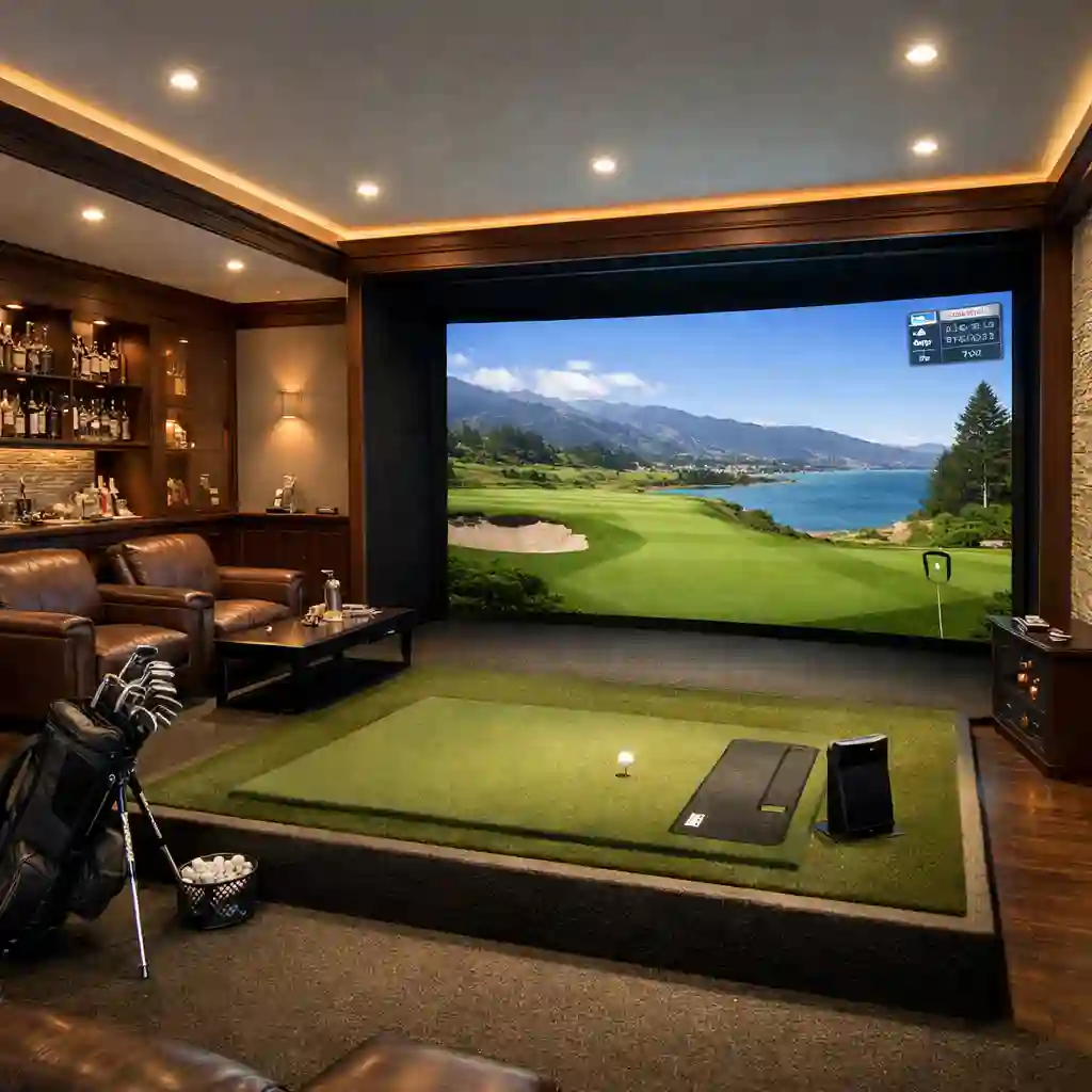 Basement Golf Simulator Rooms